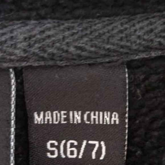 JINX Minecraft Fleece Lined Hoodie Black Blue Kids Small 6/7 - Picture 4 of 11